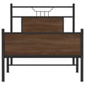 Miniatyrbilde 7 av 11: vidaXL Sengeramme uten madrass brun eik 75x190 cm konstruert tre