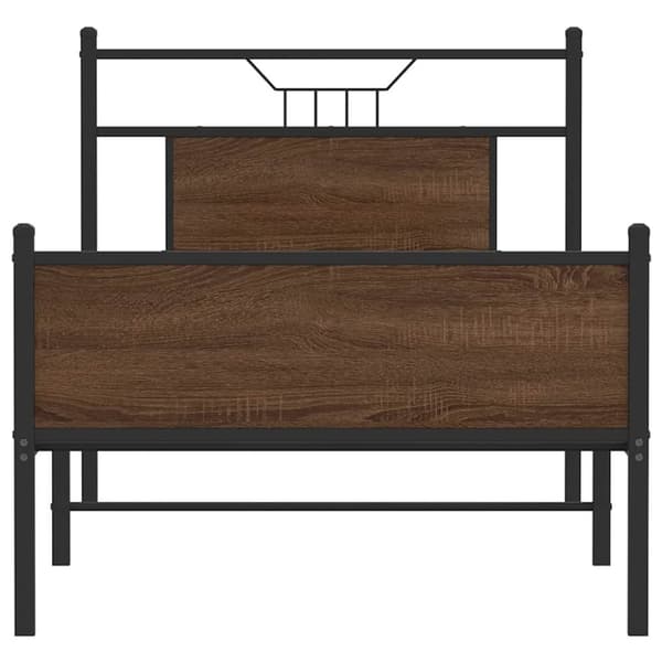 vidaXL Sengeramme uten madrass brun eik 75x190 cm konstruert tre