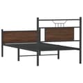 Miniatyrbilde 9 av 11: vidaXL Sengeramme uten madrass brun eik 75x190 cm konstruert tre