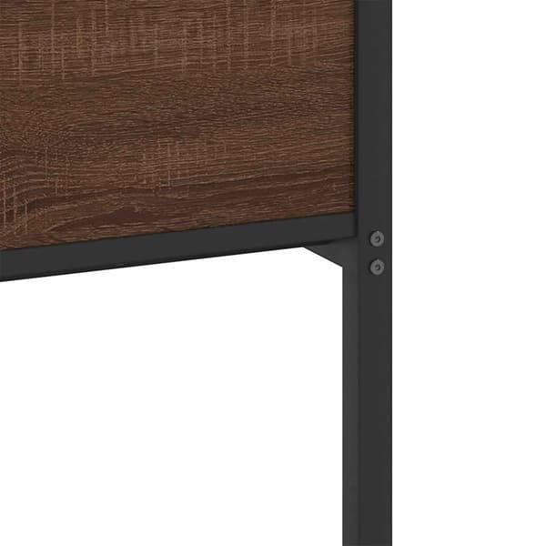vidaXL Sengeramme uten madrass brun eik 75x190 cm konstruert tre