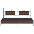 Miniatyrbillede 7 af 11: vidaXL sengeramme 160x200 cm uden madras konstrueret træ brunt eg