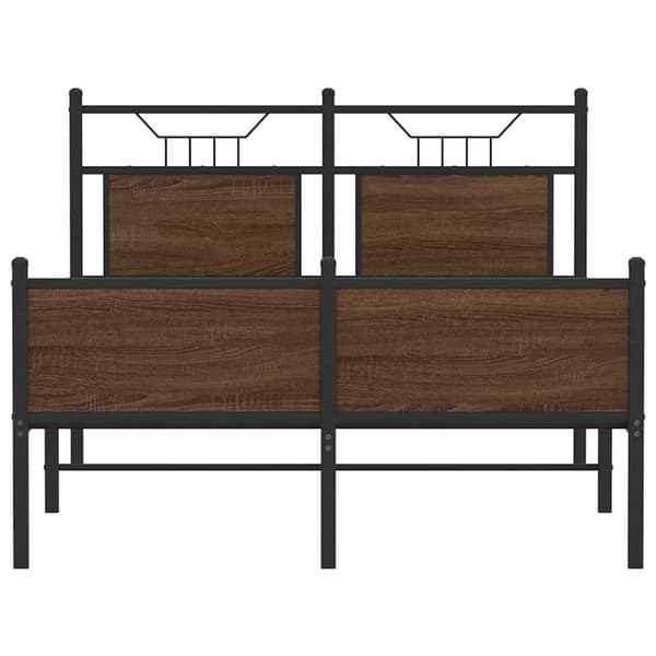 vidaXL Sengeramme uten madrass brun eik 120x190 cm konstruert tre