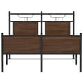 Miniatyrbilde 7 av 11: vidaXL Sengeramme uten madrass brun eik 120x190 cm konstruert tre