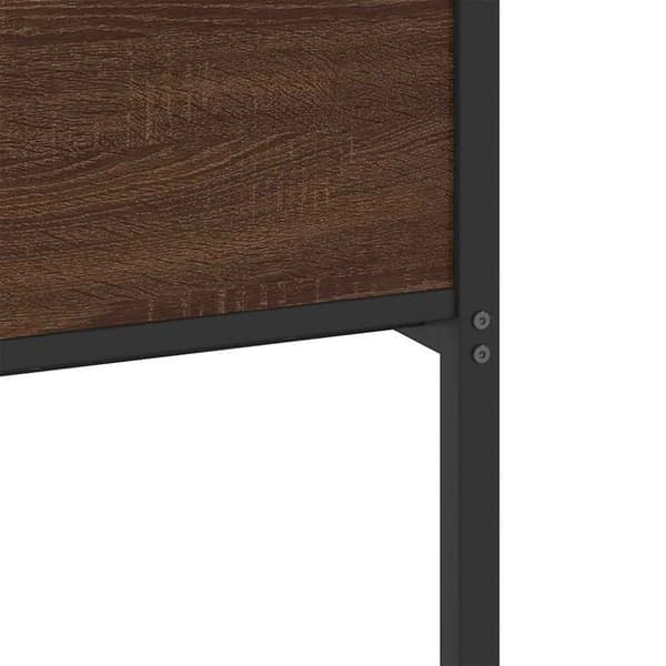 vidaXL Sengeramme uten madrass brun eik 120x190 cm konstruert tre