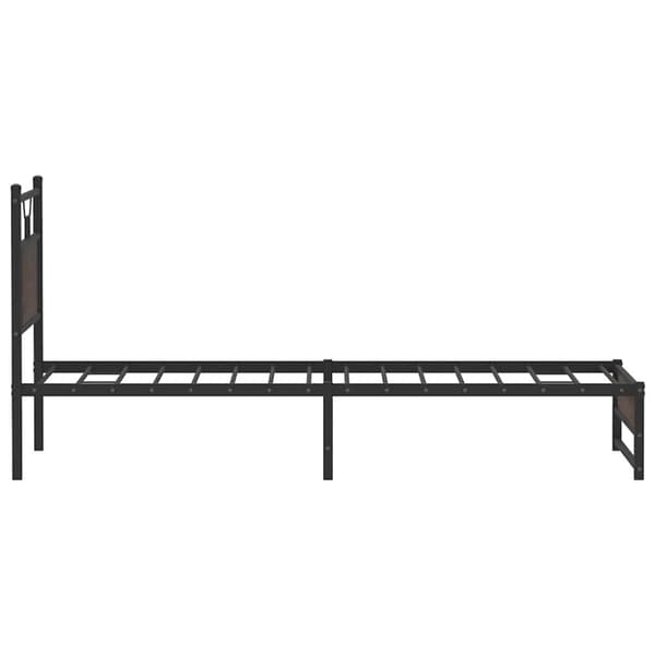 vidaXL Sängynrunko ilman patjaa ruskea tammi 90x200 cm tekninen puu