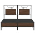 Miniatyrbilde 7 av 11: vidaXL Sengeramme uten madrass brun eik 120x190 cm konstruert tre