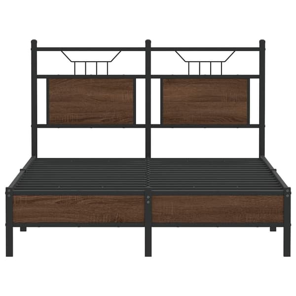 vidaXL Sengeramme uten madrass brun eik 120x190 cm konstruert tre