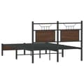 Miniatyrbilde 9 av 11: vidaXL Sengeramme uten madrass brun eik 120x190 cm konstruert tre