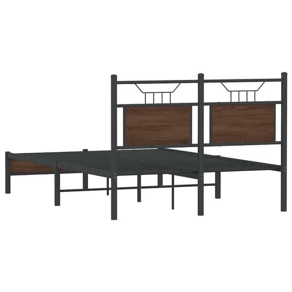 vidaXL Sengeramme uten madrass brun eik 120x190 cm konstruert tre