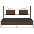 Miniatyrbilde 7 av 11: vidaXL Sengeramme uten madrass brun eik 150x200 cm konstruert tre