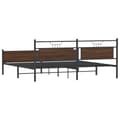 Miniatyrbilde 9 av 11: vidaXL Sengeramme i metall uten madrass brun eik 200x200 cm