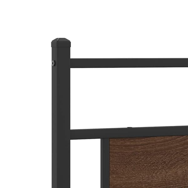 vidaXL sengeramme uden madras 200x200 cm metal brun egetræsfarve