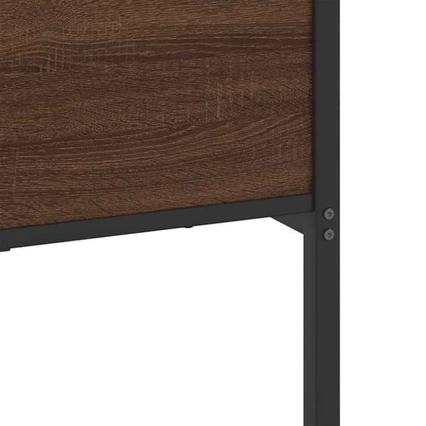 vidaXL sengeramme uden madras 200x200 cm metal brun egetræsfarve