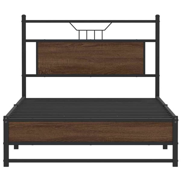 vidaXL Sengeramme uten madrass brun eik 107x203 cm konstruert tre