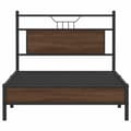 Miniatyrbilde 7 av 11: vidaXL Sengeramme uten madrass brun eik 107x203 cm konstruert tre