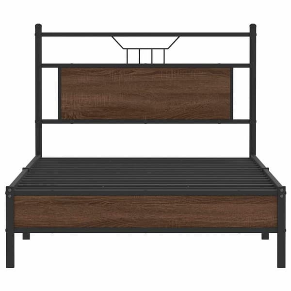 vidaXL Sengeramme uten madrass brun eik 107x203 cm konstruert tre