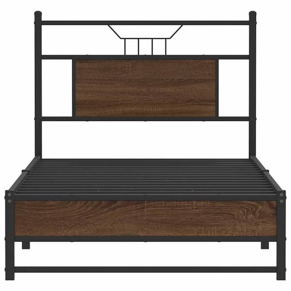 vidaXL Sengeramme uten madrass brun eik 90x190 cm konstruert tre