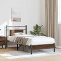 Miniatyrbilde 5 av 11: vidaXL Sengeramme uten madrass brun eik 90x190 cm konstruert tre