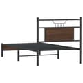 Miniatyrbilde 9 av 11: vidaXL Sengeramme uten madrass brun eik 90x190 cm konstruert tre