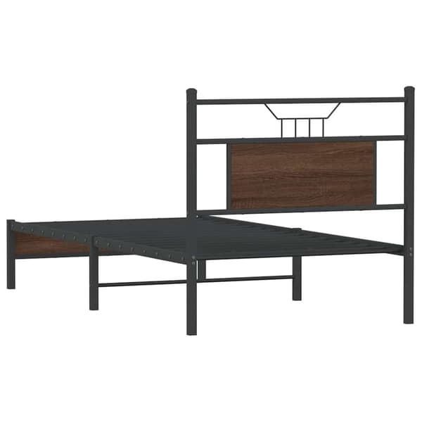 vidaXL Sengeramme uten madrass brun eik 90x190 cm konstruert tre