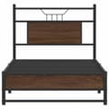 Miniatyrbilde 7 av 11: vidaXL Sengeramme uten madrass brun eik 80x200 cm konstruert tre