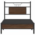 Miniatyrbilde 7 av 11: vidaXL Sengeramme uten madrass brun eik 90x200 cm konstruert tre