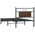 Miniatyrbilde 9 av 11: vidaXL Sengeramme uten madrass brun eik 90x200 cm konstruert tre