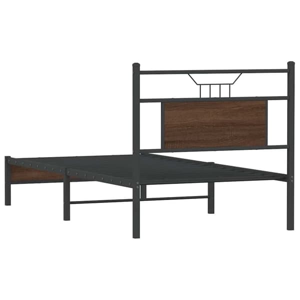 vidaXL Sengeramme uten madrass brun eik 90x200 cm konstruert tre