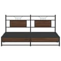 Miniatyrbilde 7 av 11: vidaXL Sengeramme uten madrass brun eik 160x200 cm konstruert tre