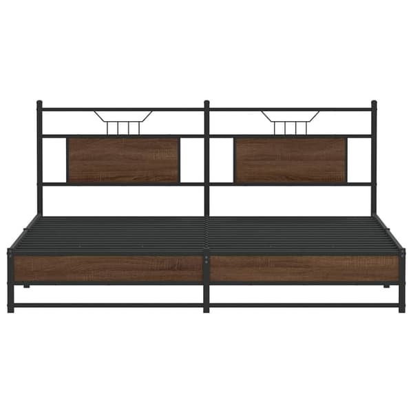 vidaXL Sengeramme uten madrass brun eik 160x200 cm konstruert tre