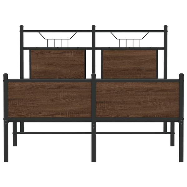 vidaXL sengeramme 120x200 cm uden madras konstrueret træ brunt eg