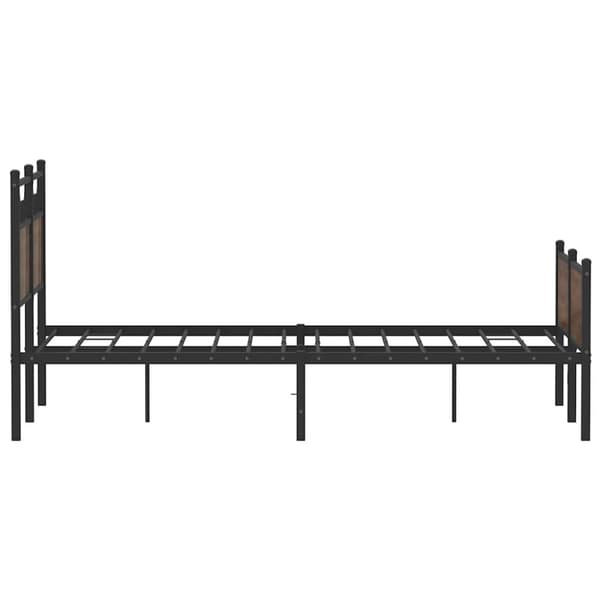 vidaXL sengeramme 120x200 cm uden madras konstrueret træ brunt eg
