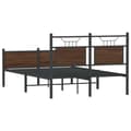 Miniatyrbillede 9 af 11: vidaXL sengeramme 120x200 cm uden madras konstrueret træ brunt eg