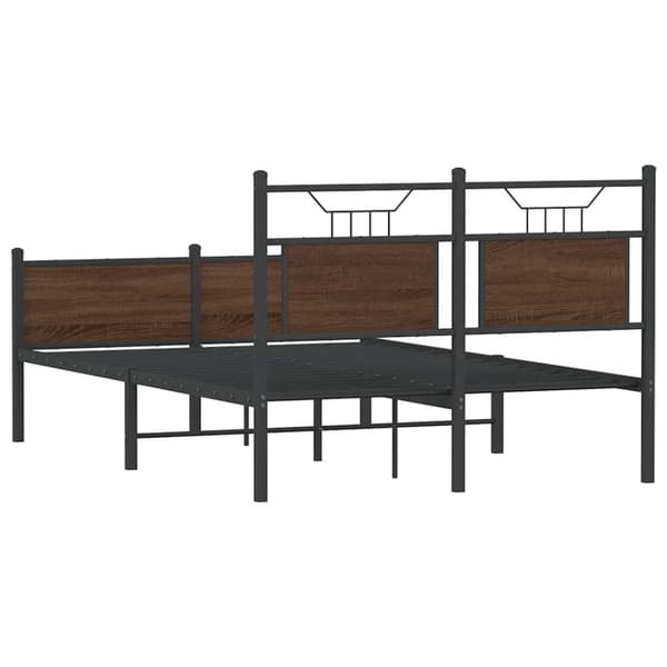 vidaXL sengeramme 120x200 cm uden madras konstrueret træ brunt eg