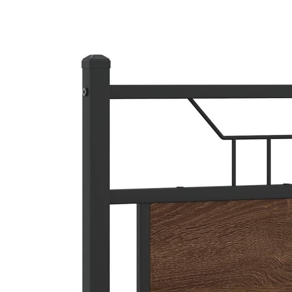 vidaXL sengeramme 120x200 cm uden madras konstrueret træ brunt eg