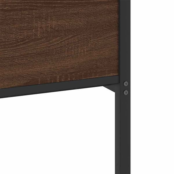 vidaXL sengeramme 120x200 cm uden madras konstrueret træ brunt eg