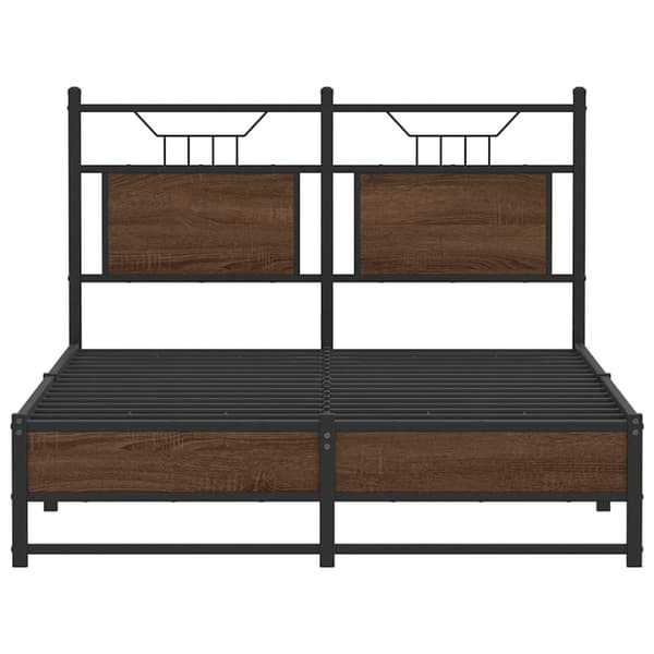 vidaXL Sengeramme uten madrass brun eik 120x190 cm konstruert tre