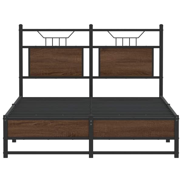 vidaXL sengeramme 120x200 cm uden madras konstrueret træ brunt eg