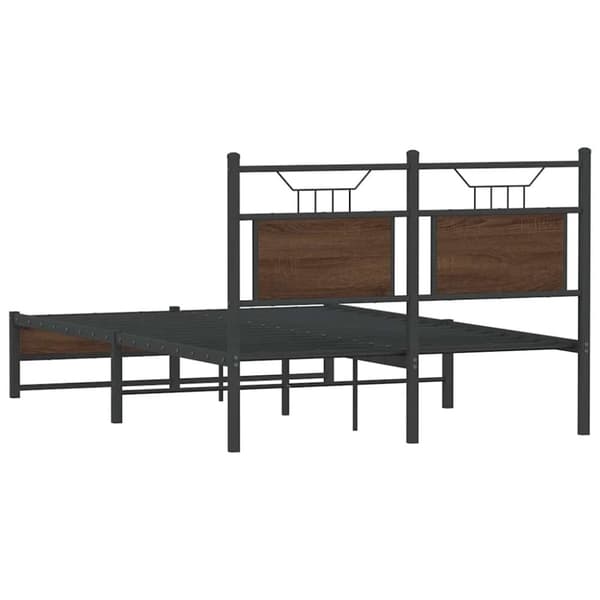 vidaXL sengeramme 120x200 cm uden madras konstrueret træ brunt eg