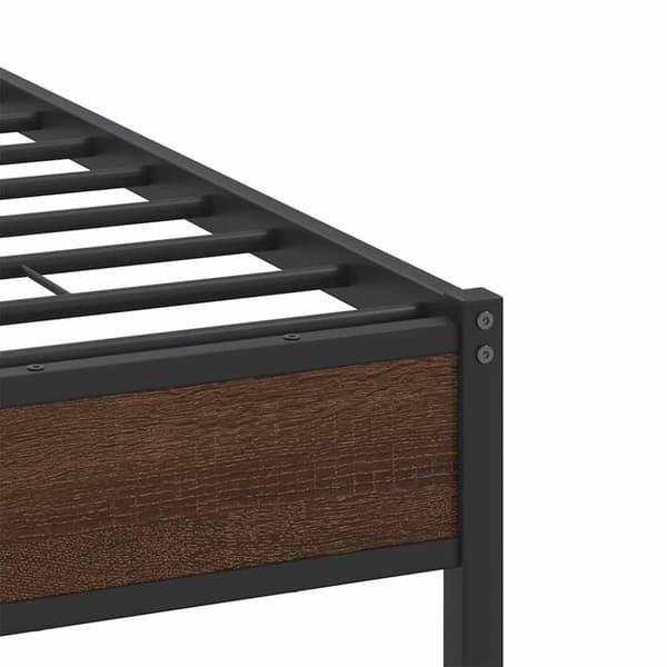 vidaXL sengeramme 120x200 cm uden madras konstrueret træ brunt eg