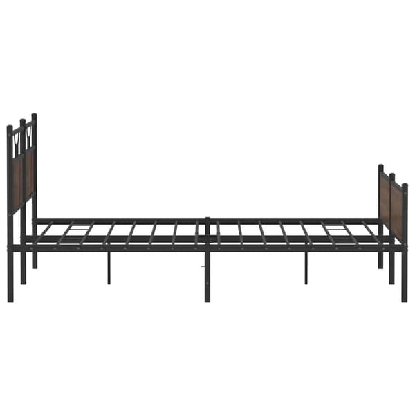 vidaXL sengeramme uden madras 180x200 cm metal brun egetræsfarve