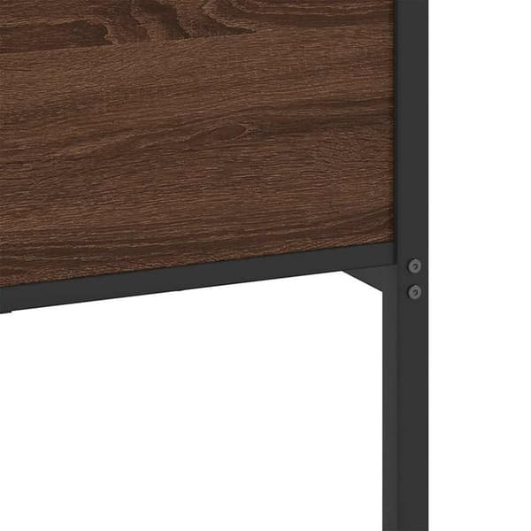 vidaXL sengeramme uden madras 180x200 cm metal brun egetræsfarve