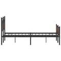 Miniatyrbilde 8 av 11: vidaXL Sengeramme uten madrass brun eik 150x200 cm konstruert tre
