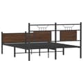 Miniatyrbilde 9 av 11: vidaXL Sengeramme uten madrass brun eik 150x200 cm konstruert tre