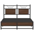 Miniatyrbilde 7 av 11: vidaXL Sengeramme uten madrass brun eik 120x200 cm konstruert tre