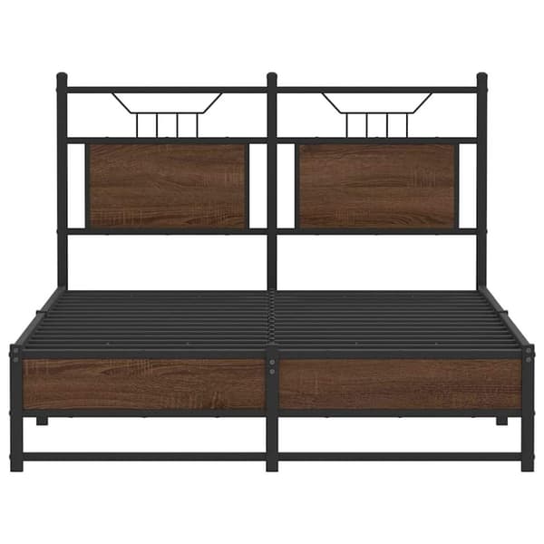 vidaXL Sengeramme uten madrass brun eik 120x200 cm konstruert tre