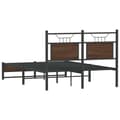 Miniatyrbilde 9 av 11: vidaXL Sengeramme uten madrass brun eik 120x200 cm konstruert tre