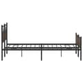 Miniatyrbillede 8 af 11: vidaXL sengeramme uden madras 160x200 cm metal brun egetræsfarve