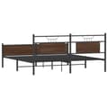 Miniatyrbillede 9 af 11: vidaXL sengeramme uden madras 160x200 cm metal brun egetræsfarve