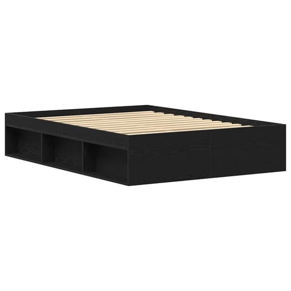 vidaXL sengestel uden madras 140x190 cm konstrueret træ sort eg